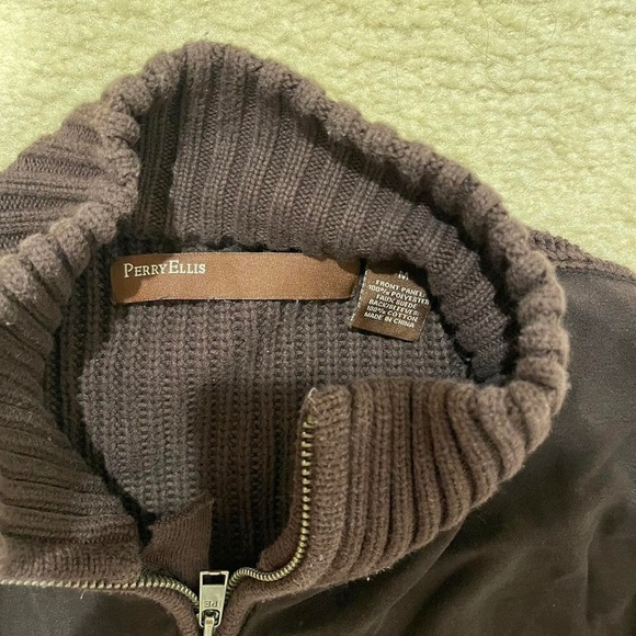 Y2K Perry Ellis Zip Up Sweater NWOT - Picture 3 of 3